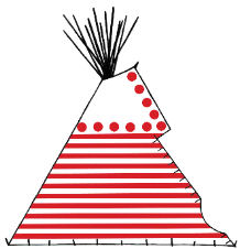 Traditional Blood Style Style Painted Tipi