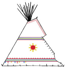 Plains Cree Traditional Teepee Artwork - Copyright Assiniboine Tipis