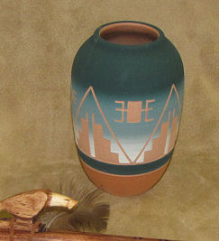 Vase indien décoré