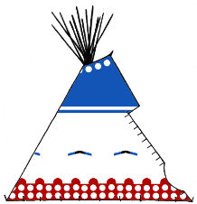 Traditional Blood Style Painted Tipi