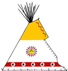 Spirit Hand Painted Teepee - Copyright Assiniboine Tipis