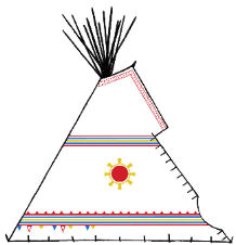 Plains Cree Traditional Teepee Artwork from Saskatchewan