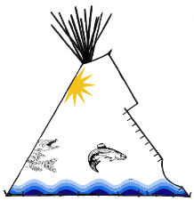 Wild Waters Painted Teepee - Copyright Assiniboine Tipis