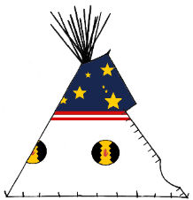 War Shield Lodge Nakota Painted Tepee - Copyright Assiniboine Tipis