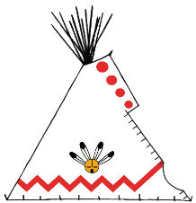 Sunface Painted Tipi - Copyright Assiniboine Tipis