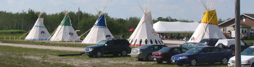 Painted Teepees at Fairford First Nation, Manitoba