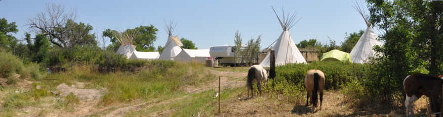 Painted teepees