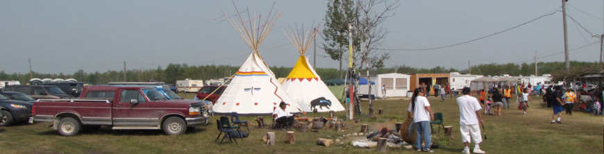 Our Tipis at Ebb and Flow Traditional PowWow in Manitoba