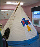 Un teepee dans une garderie