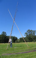 Installation de perches du tipi