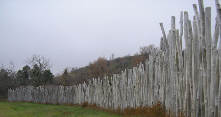 Palissade autour du village Mandan