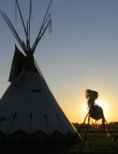 Camp indien dans les grandes plaines de l'ouest