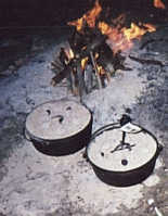 Cooking over a cap fire
