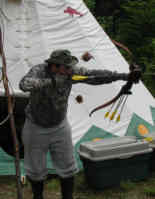 Archer and his hunting tepee