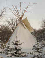Winter tepee Tipi in the Winter Snow