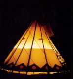 Night over a tipi